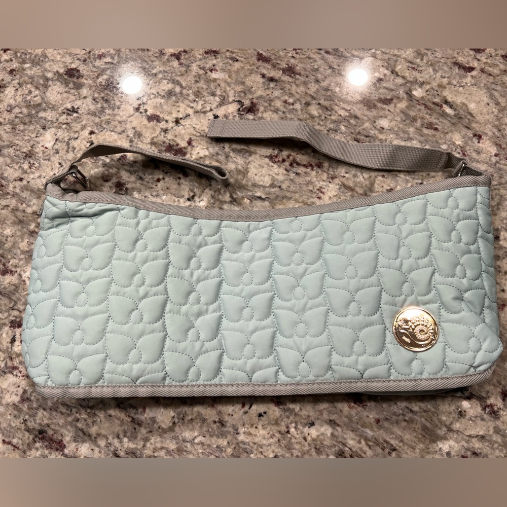 Quilted Butterfly Stroller Organizer Bag Mint Green Insulated Pocket Universal